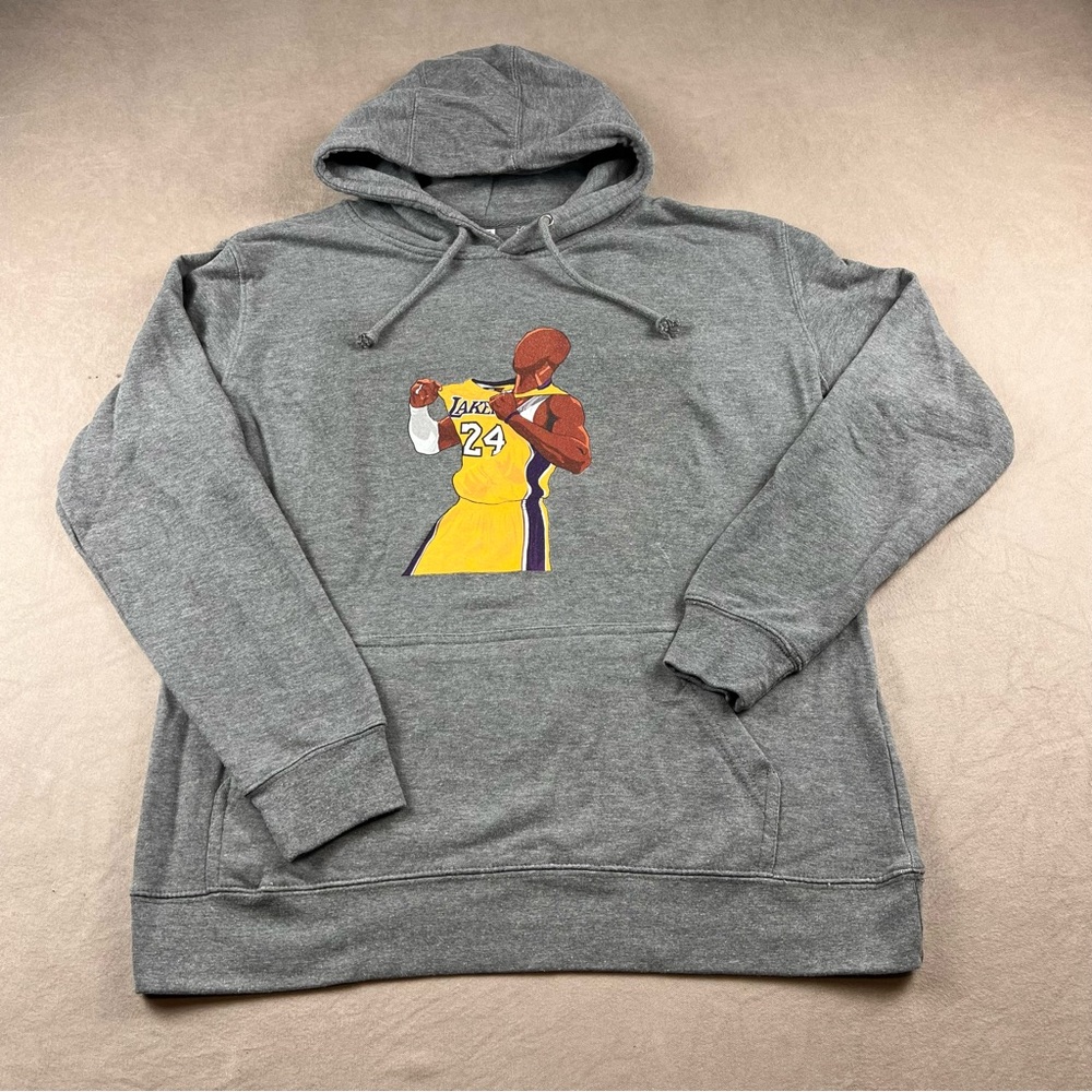 Kobe Bryant Hoodie with Yellow Basketball Player Graphic